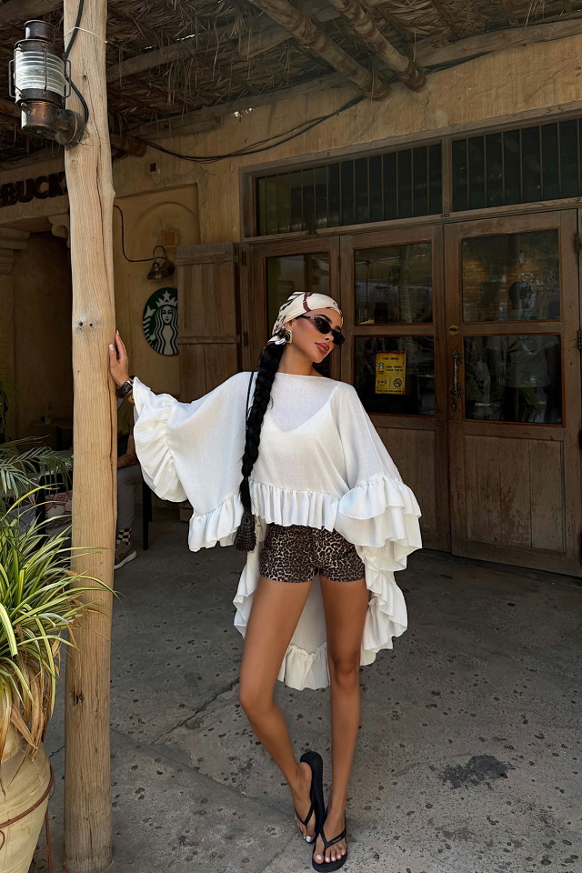 Beyaz Marfa Bluz ATE-4892 - 1