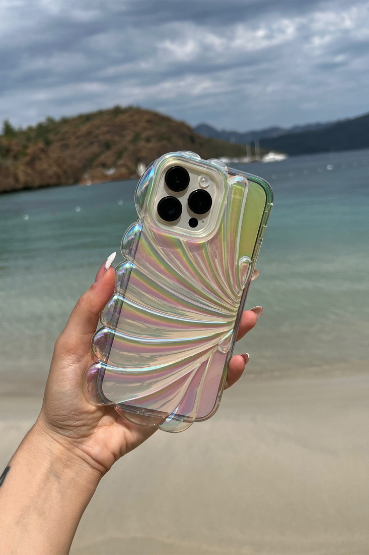 Beyaz Deniz Kabuğu Telefon Kabı ATE6591 - EYYO