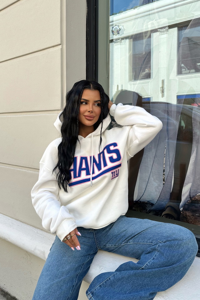 Beyaz Önü Baskılı Kapşonlu Sweat ATE-0266 - 4