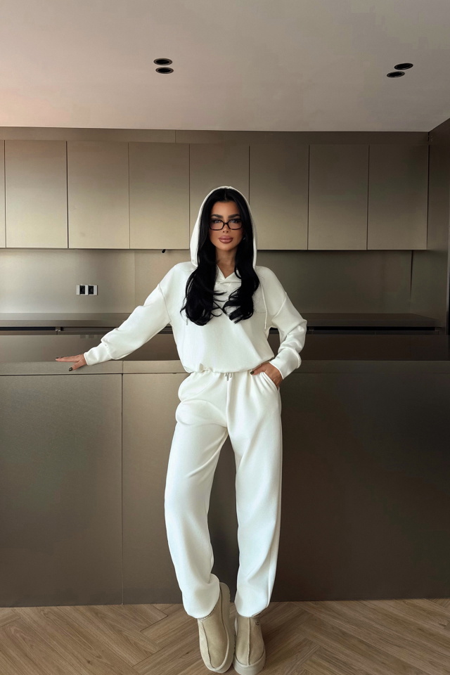 Beyaz Aislin Eşofman Takımı ATE-2264 - 1