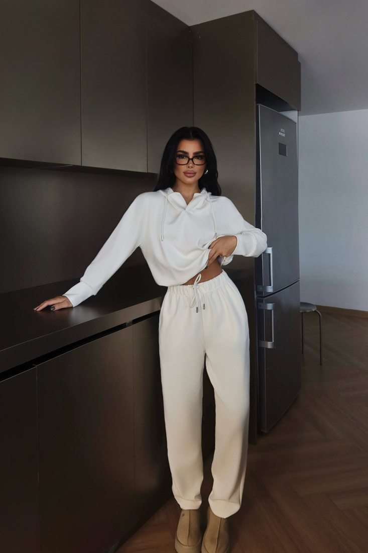 Beyaz Aislin Eşofman Takımı ATE-2264 - EYYO