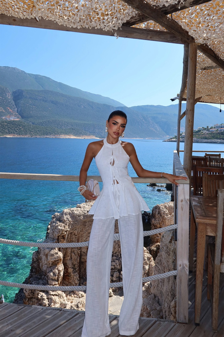 Beyaz Ostano Keten Takım ATE-2958 - EYYO