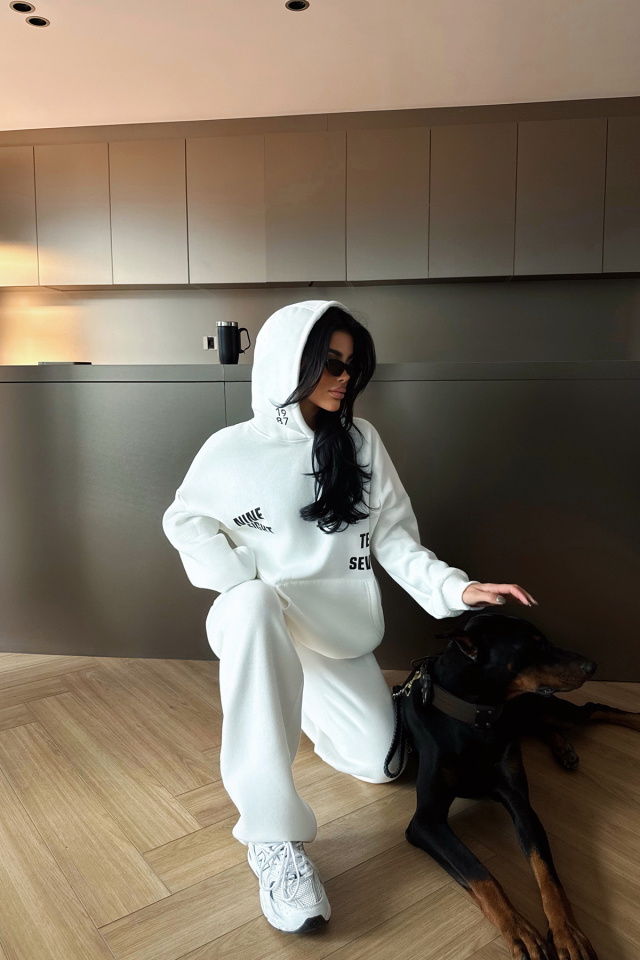 Beyaz Darcey Eşofman Takım ATE-3710 - 4