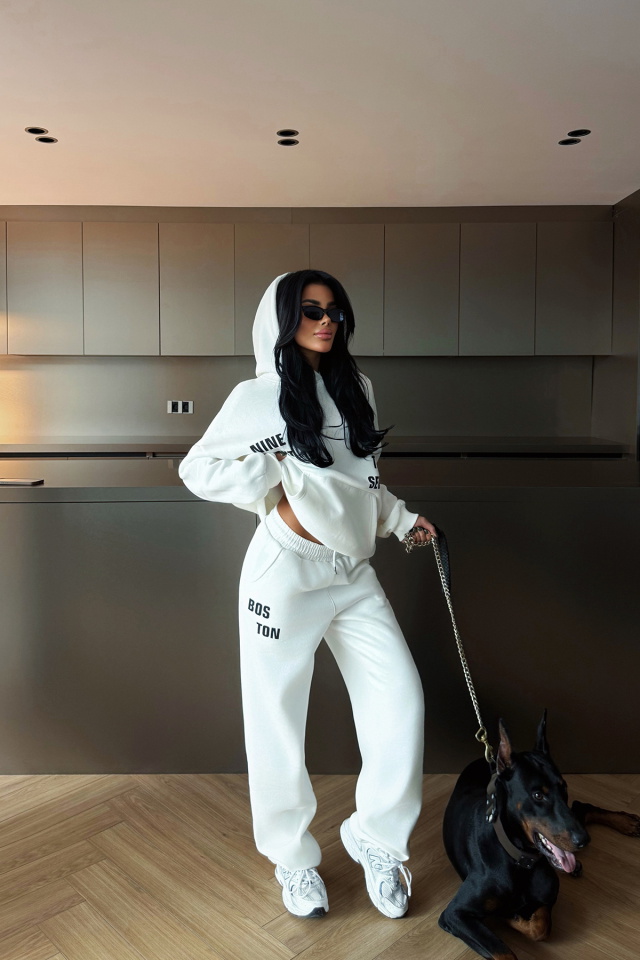 Beyaz Darcey Eşofman Takım ATE-3710 - 5