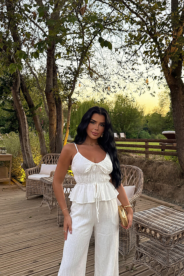 Beyaz Pantolonlu Takım ATE-5234 - 2