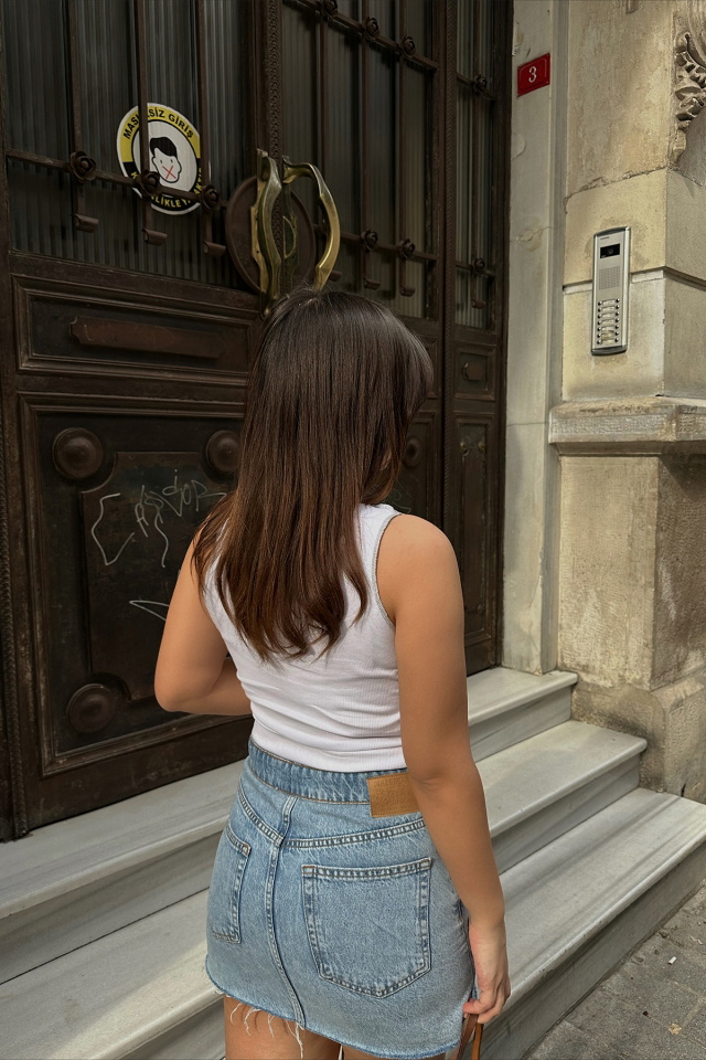 Beyaz Pencere Detay Bluz ATE6158 - 2