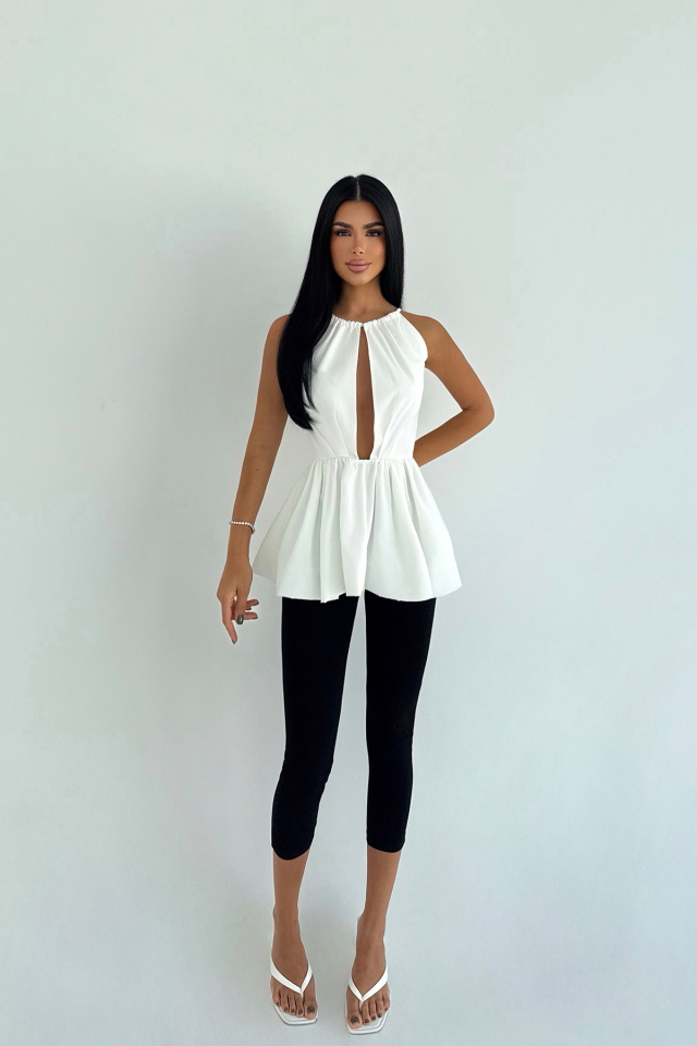 Beyaz Smock Bluz ATE-3445 - 2