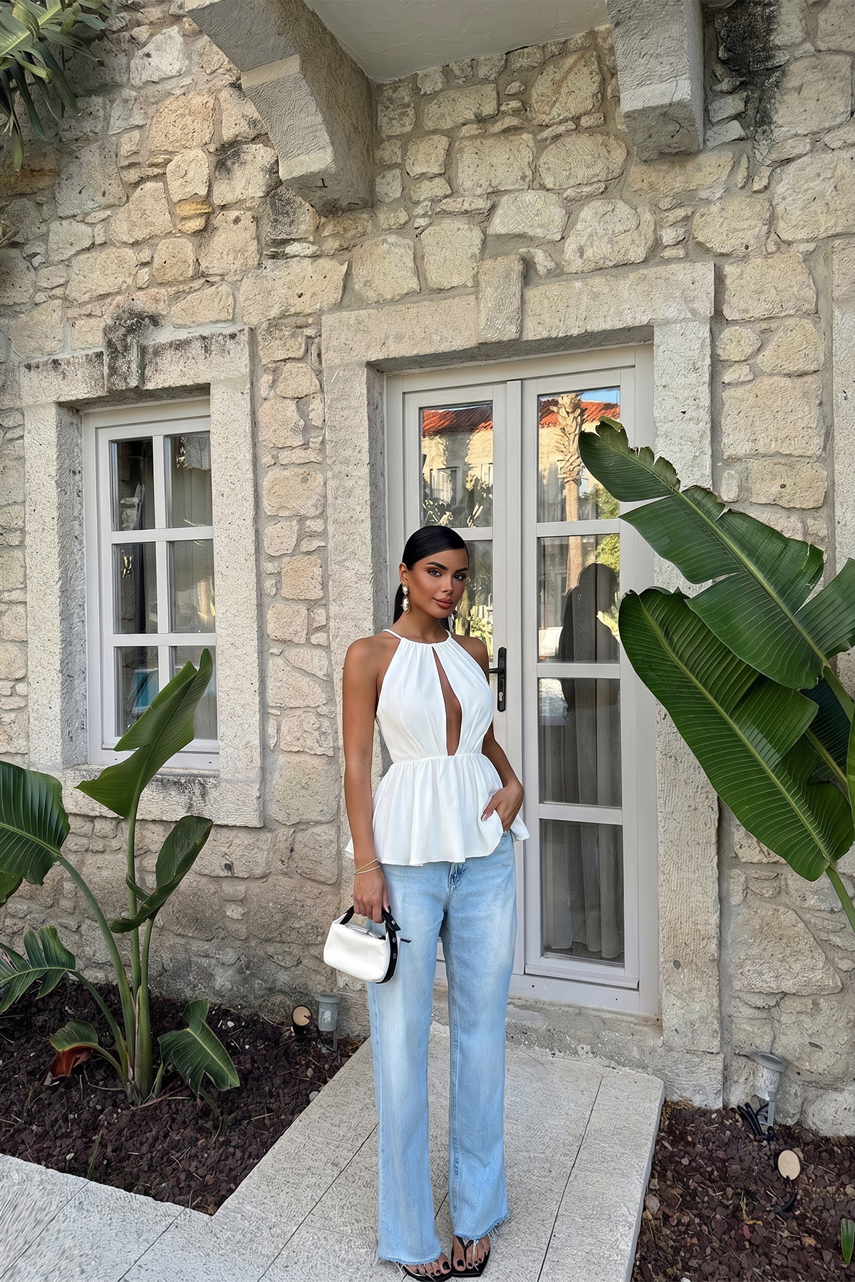 Beyaz Smock Bluz - 1