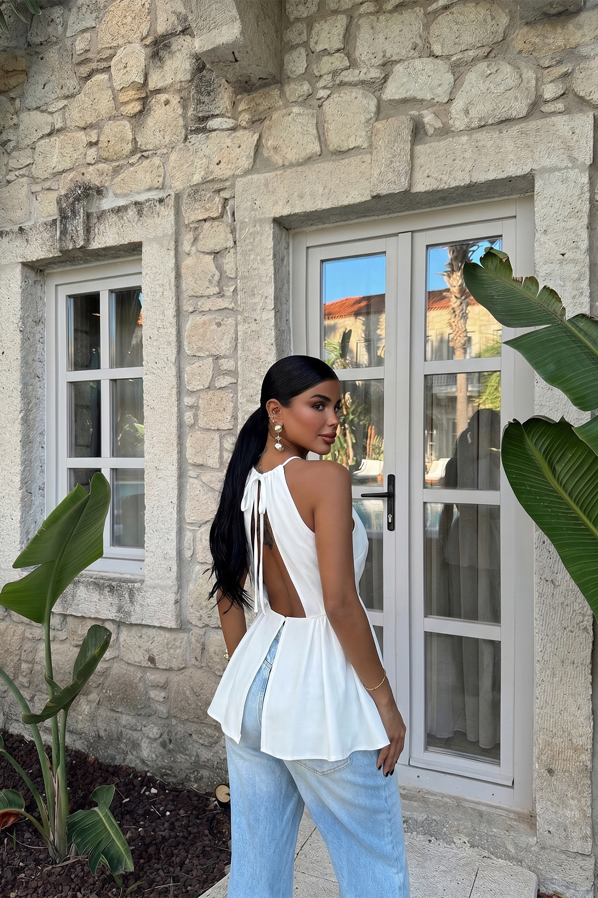 Beyaz Smock Bluz - 3