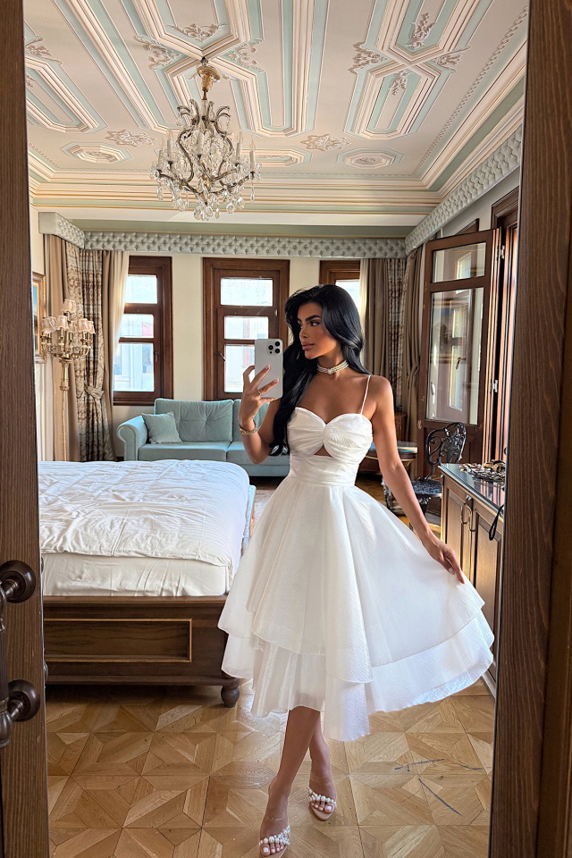 Beyaz Reeves Abiye ATE-3261 