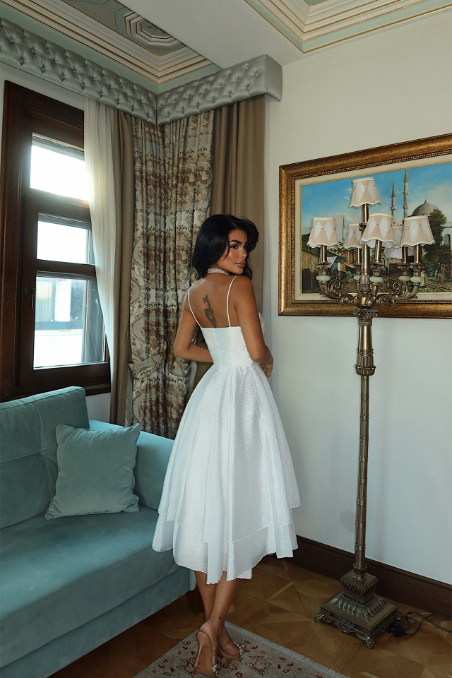 Beyaz Reeves Abiye ATE-3261 - 4