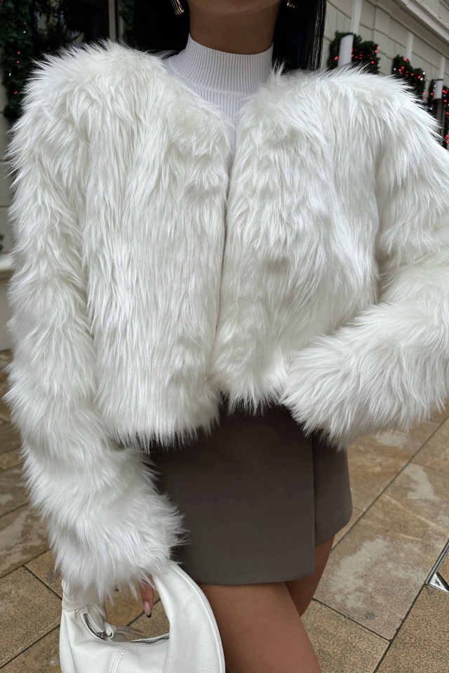 Beyaz Ruby Kısa Kürk ATE-0677 - 2