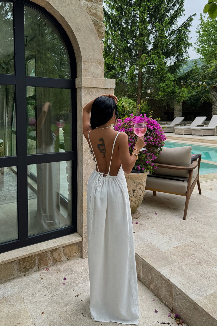 Beyaz Carien Elbise ATE-1097 - EYYO