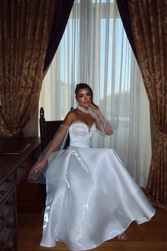 Beyaz Maisy Abiye ATE-3278 - 1