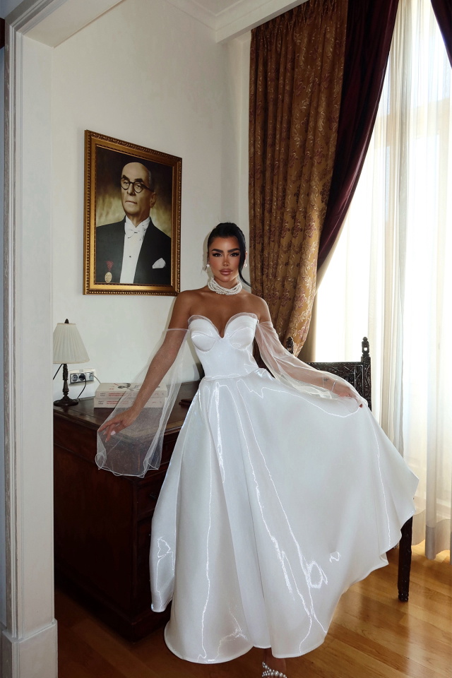 Beyaz Maisy Abiye ATE-3278 - 3