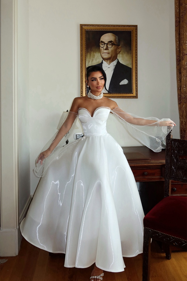 Beyaz Maisy Abiye ATE-3278 - 5
