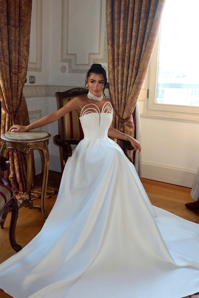 Beyaz Alivia Uzun Abiye ATE-3273 - 2