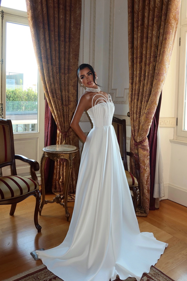 Beyaz Alivia Uzun Abiye ATE-3273 - 3