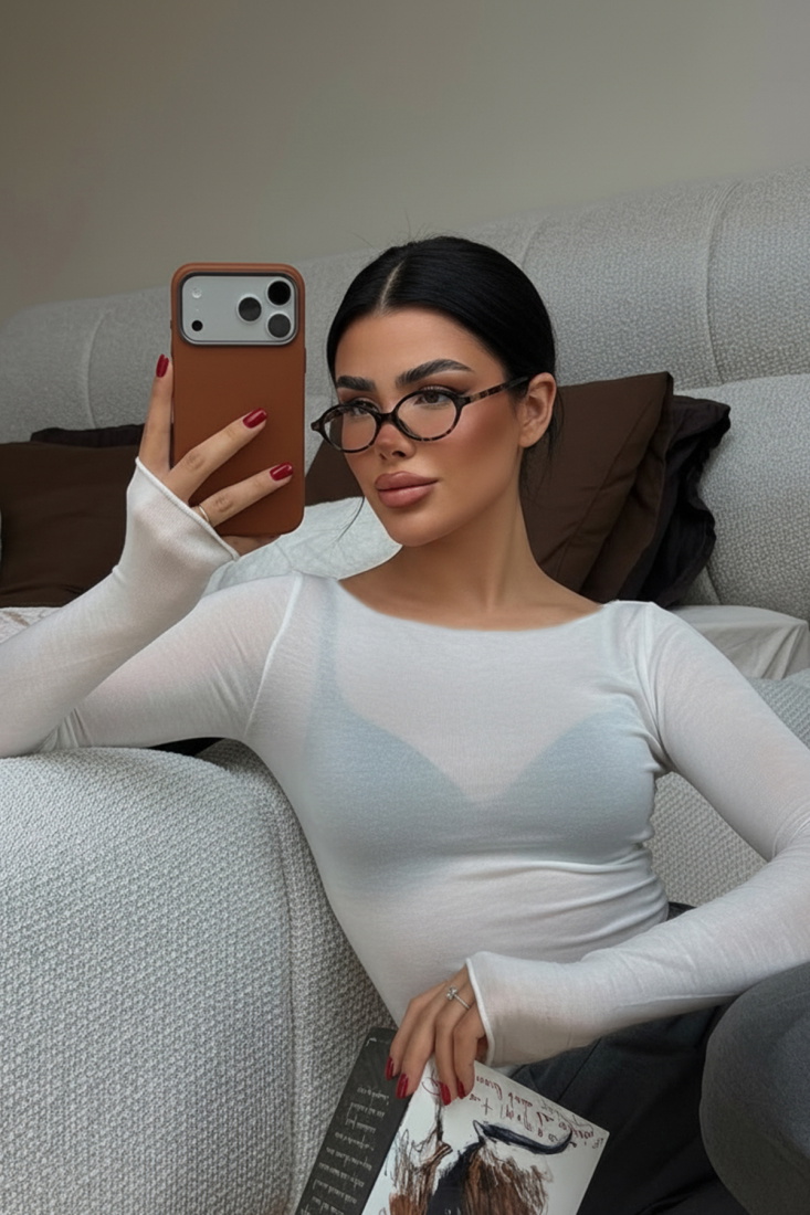 Beyaz Intims transparan body ATE-4548 - EYYO