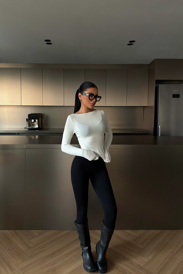 Beyaz Intims transparan body ATE-4548 - 2