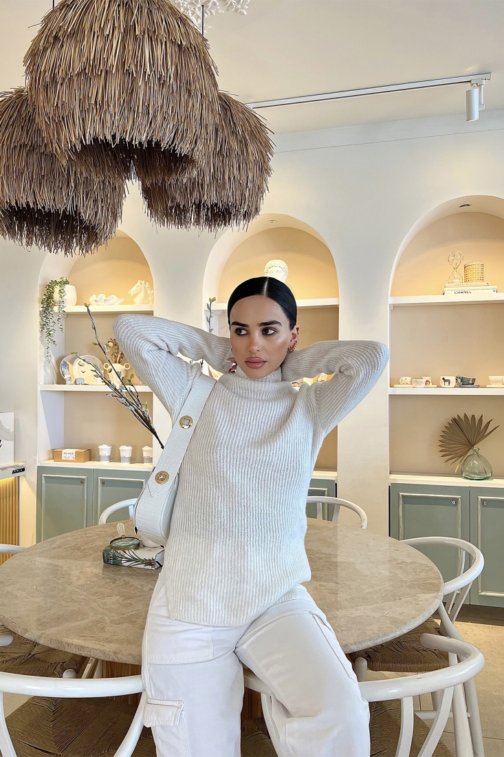 Beyaz Triko Kazak ATE2092 - THE END CAKE