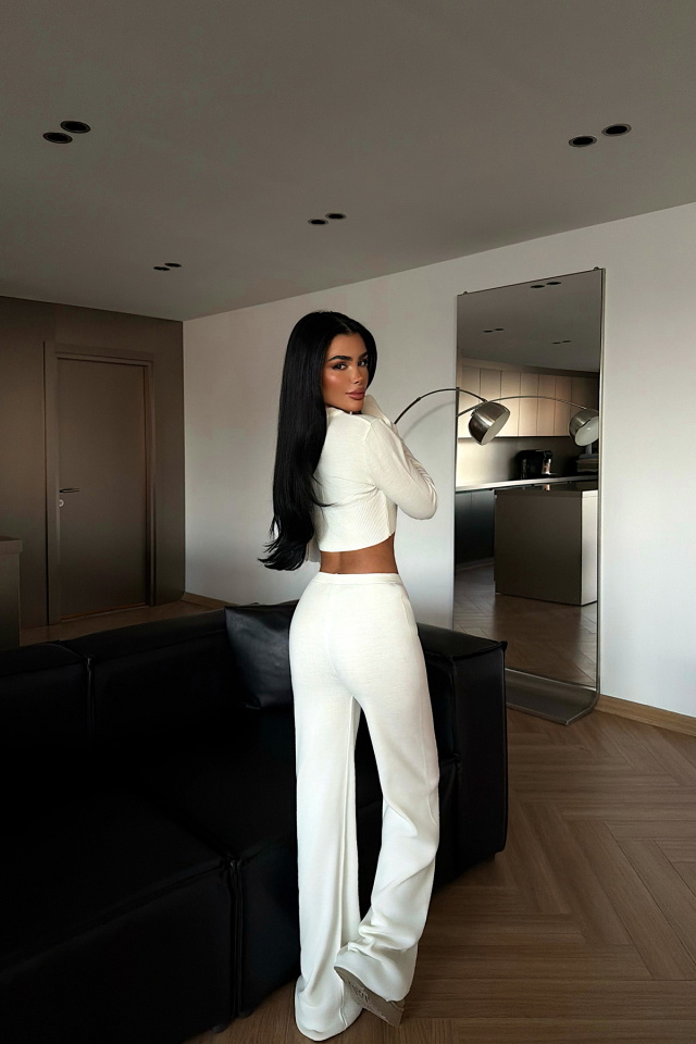 Beyaz Nagina triko takım ATE-4403 - 4