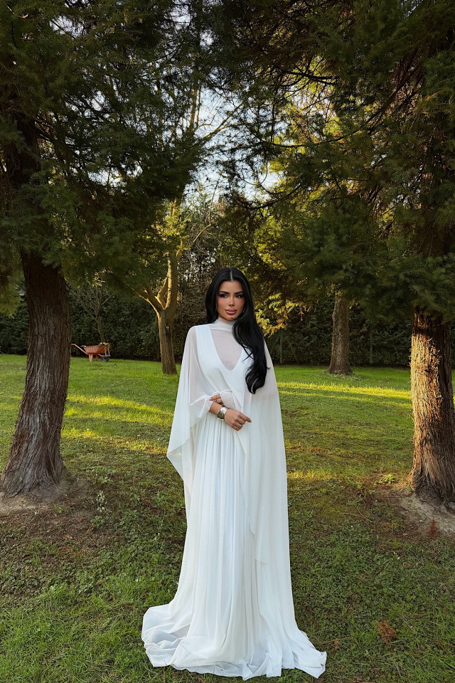 Beyaz Marika Elbise ATE-4788 - 1