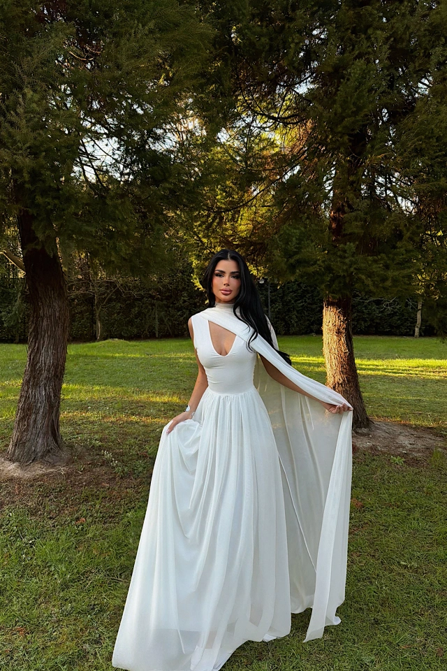 Beyaz Marika Elbise ATE-4788 - 4