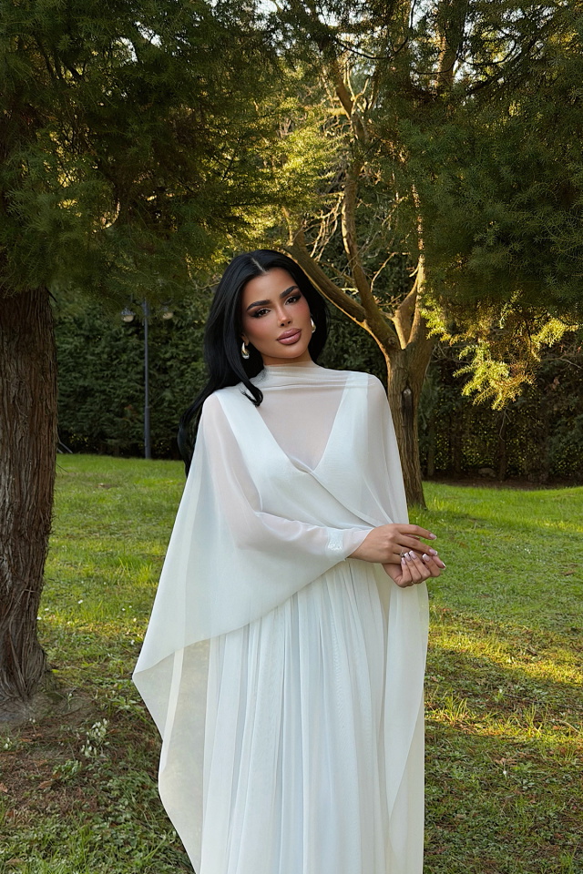 Beyaz Marika Elbise ATE-4788 - 2