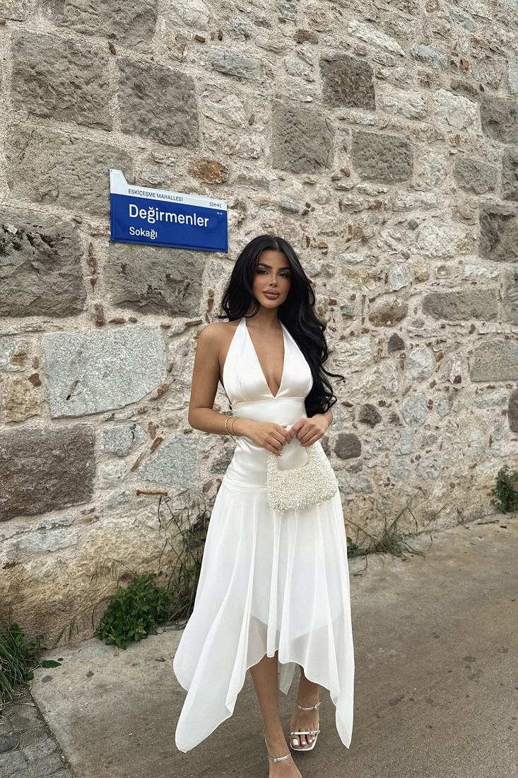 Beyaz Sandra Elbise ATE-2521 - EYYO