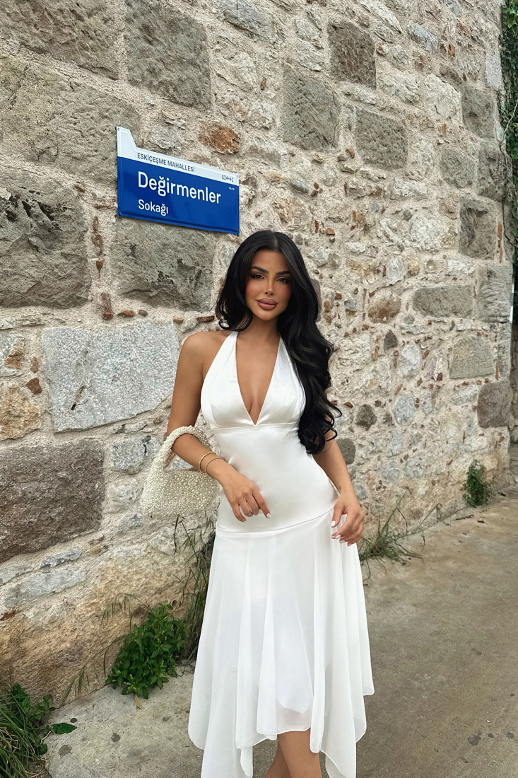 Beyaz Sandra Elbise ATE-2521 - EYYO