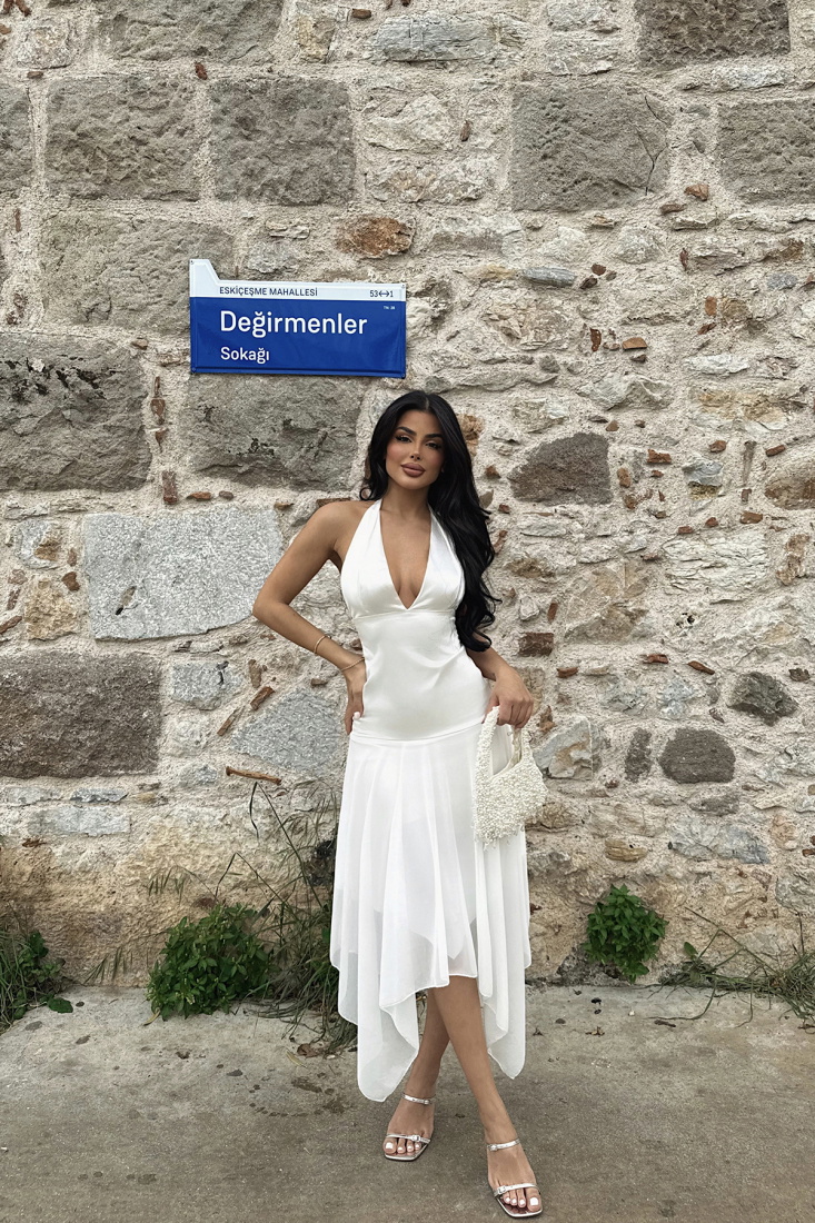 Beyaz Sandra Elbise ATE-2521 - EYYO