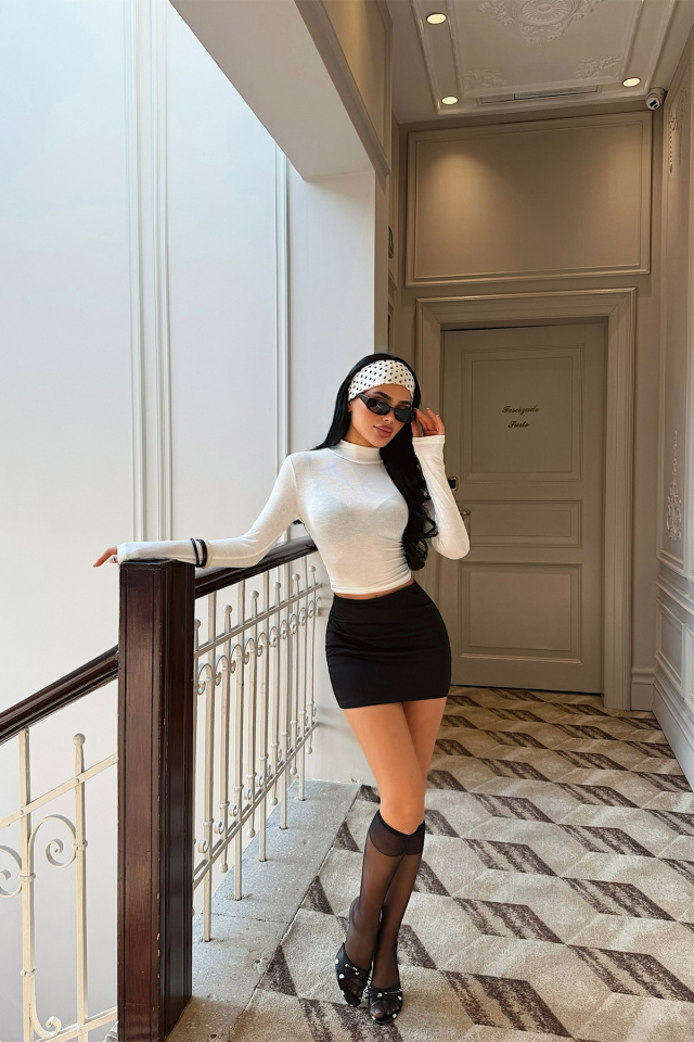 Beyaz Gunxi Bluz ATE-5005 - 2