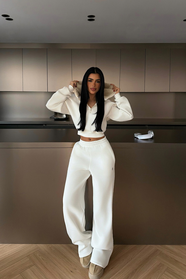 Beyaz Mattie Eşofman Takımı ATE-4308 