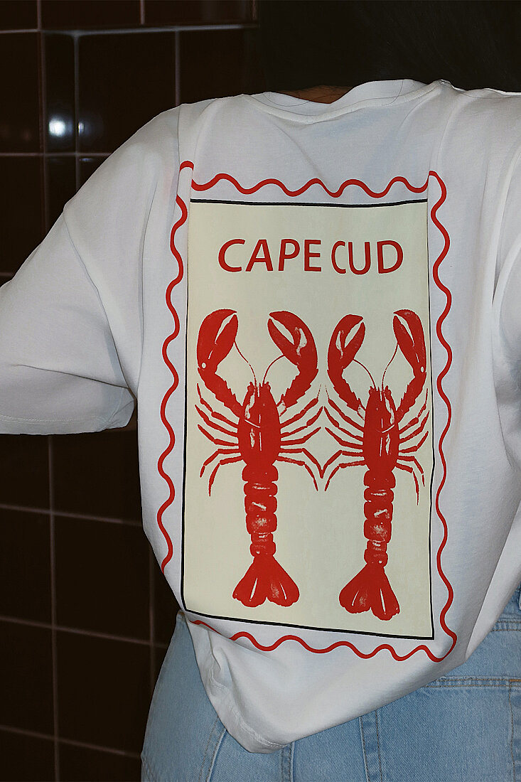 Beyaz Yengeç Baskılı Tişört ATE-5267 - EYYO