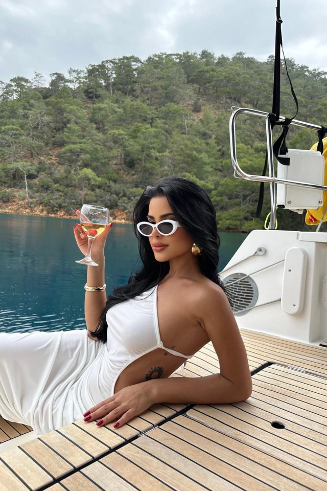 Antonella Sırt Dekolte ve Aksesuarlı Elbise ATE-0980 - 3