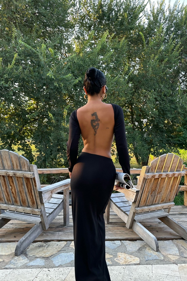 Black Back Detail Set With Skirt ATE1814 - 5
