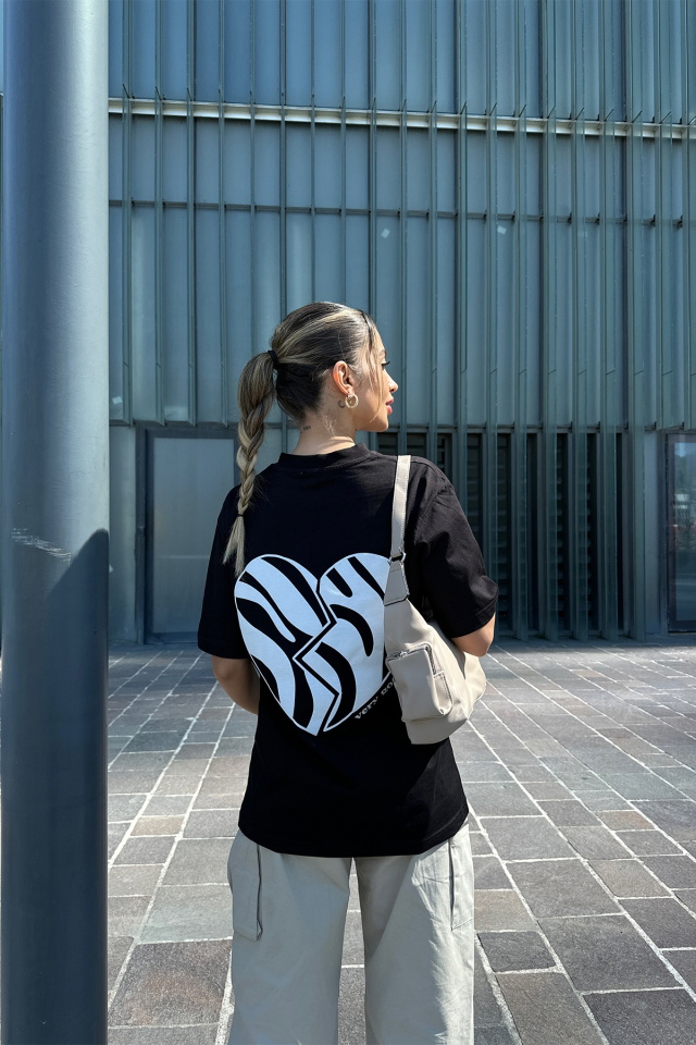 Black Back Printed Tshirt ATE6071 - 2