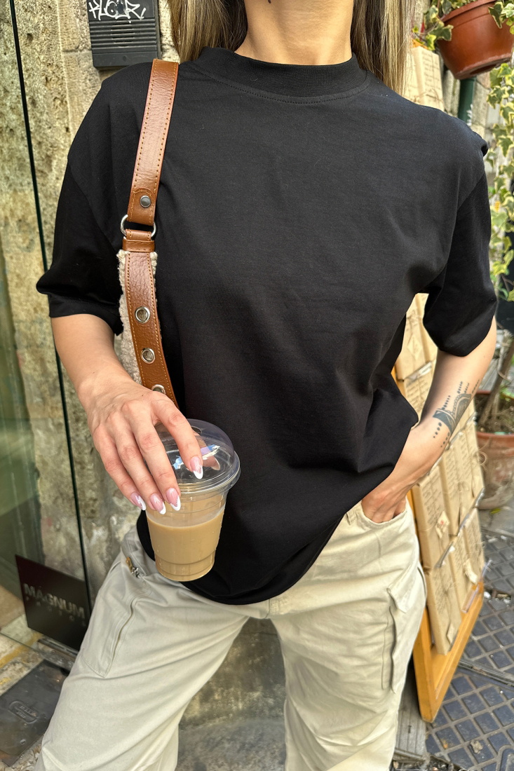 Black Basic Tshirt ATE6107 - EYYO ATELIER