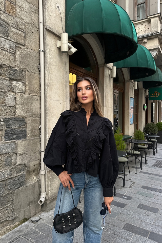 Black Buttoned Shirt ATE7059 - 4