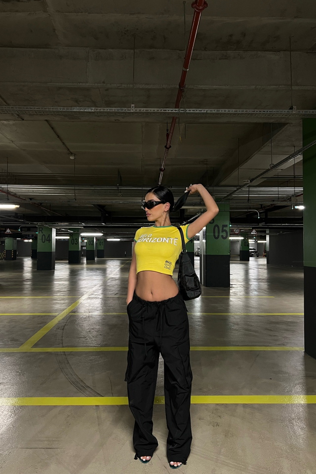 Black Cargo Pocket Pants ATE6923 - 4