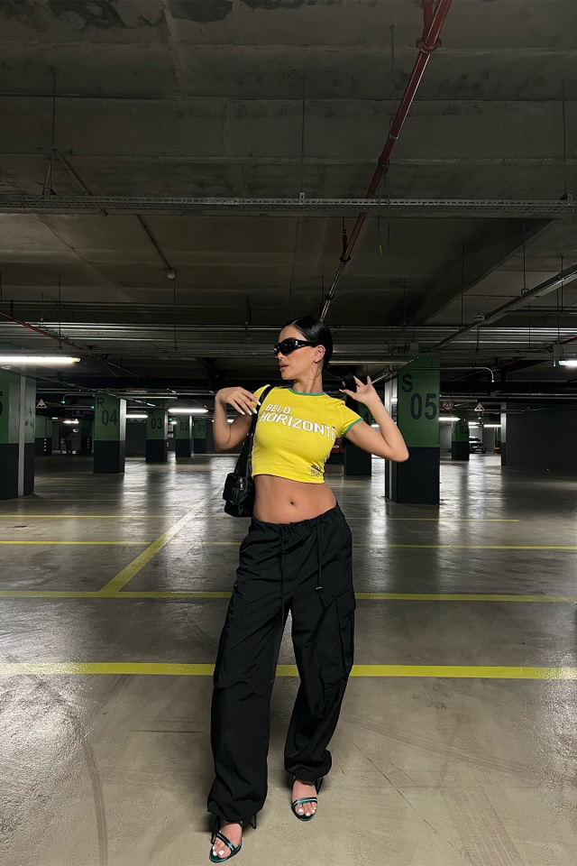 Black Cargo Pocket Pants ATE6923 - 3