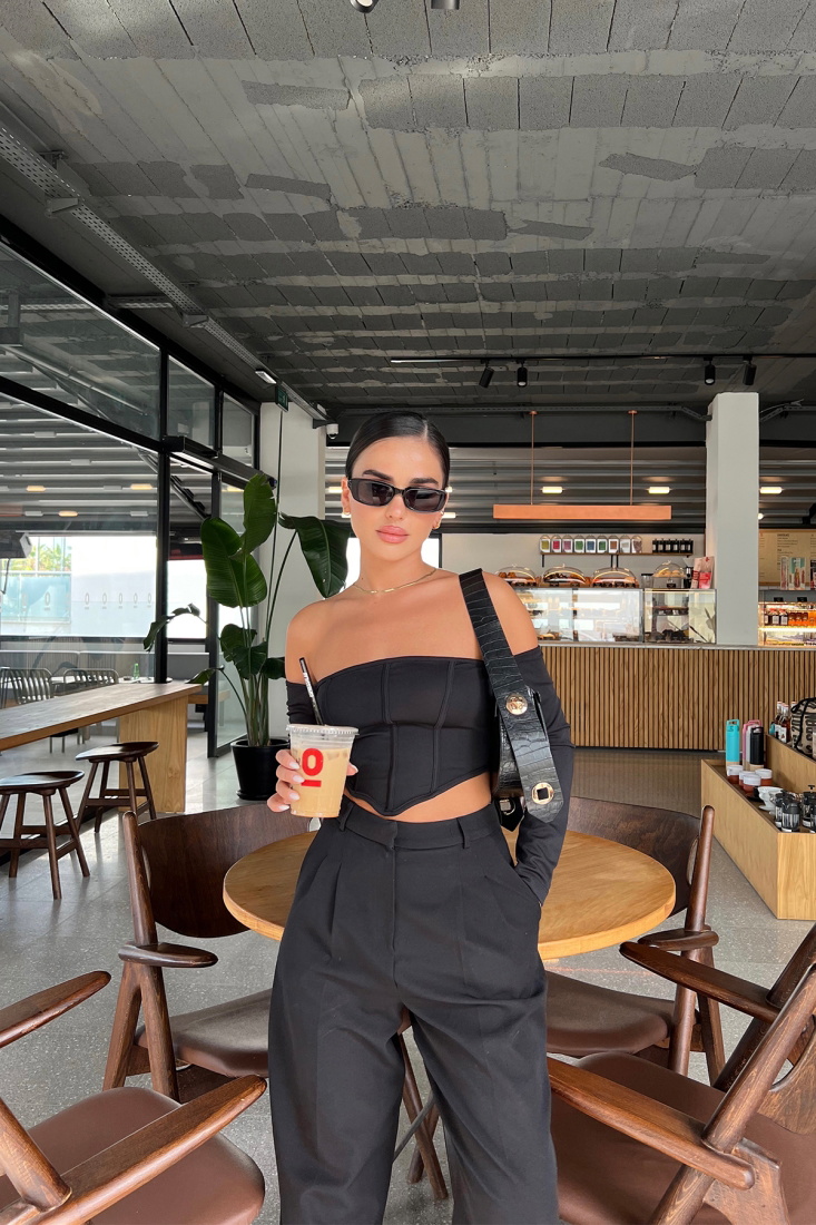 Black Crop Top ATE2010 - gecce