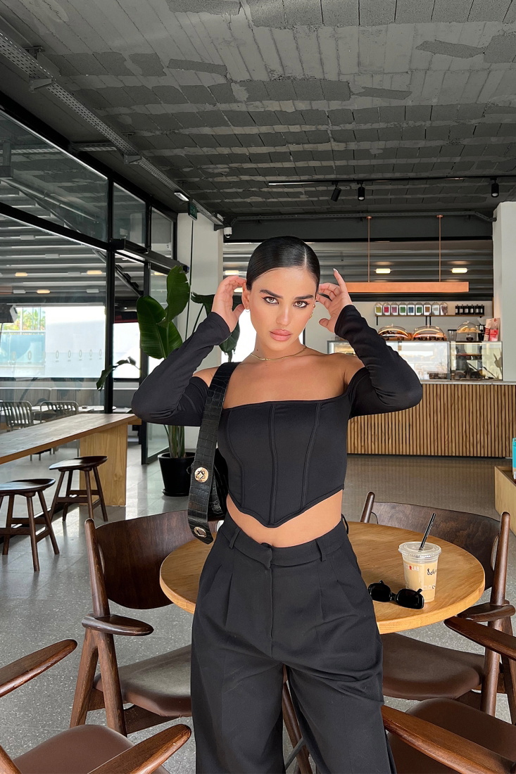 Black Crop Top ATE2010 - gecce