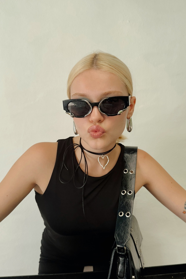 Black Frame Detail Glasses ATEL2291 - 1