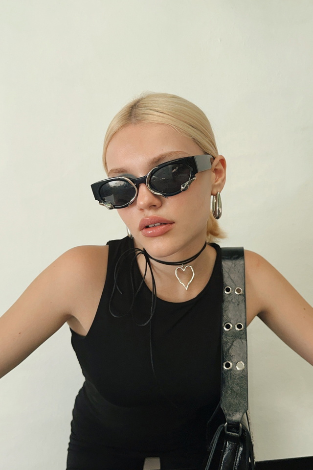 Black Frame Detail Glasses ATEL2291 - 5