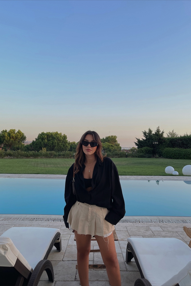 Black Front Buttoned Shirt ATE1929 - EYYO ATELIER