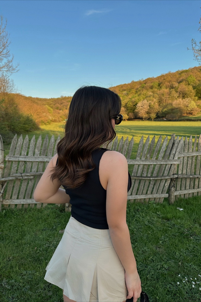 Black Front Detail Crop Top ATE5338 - 2