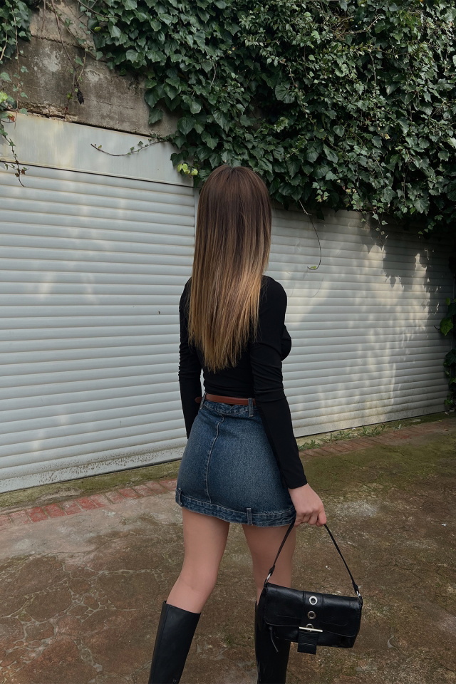 Black Gathered Blouse ATE4397 - 4