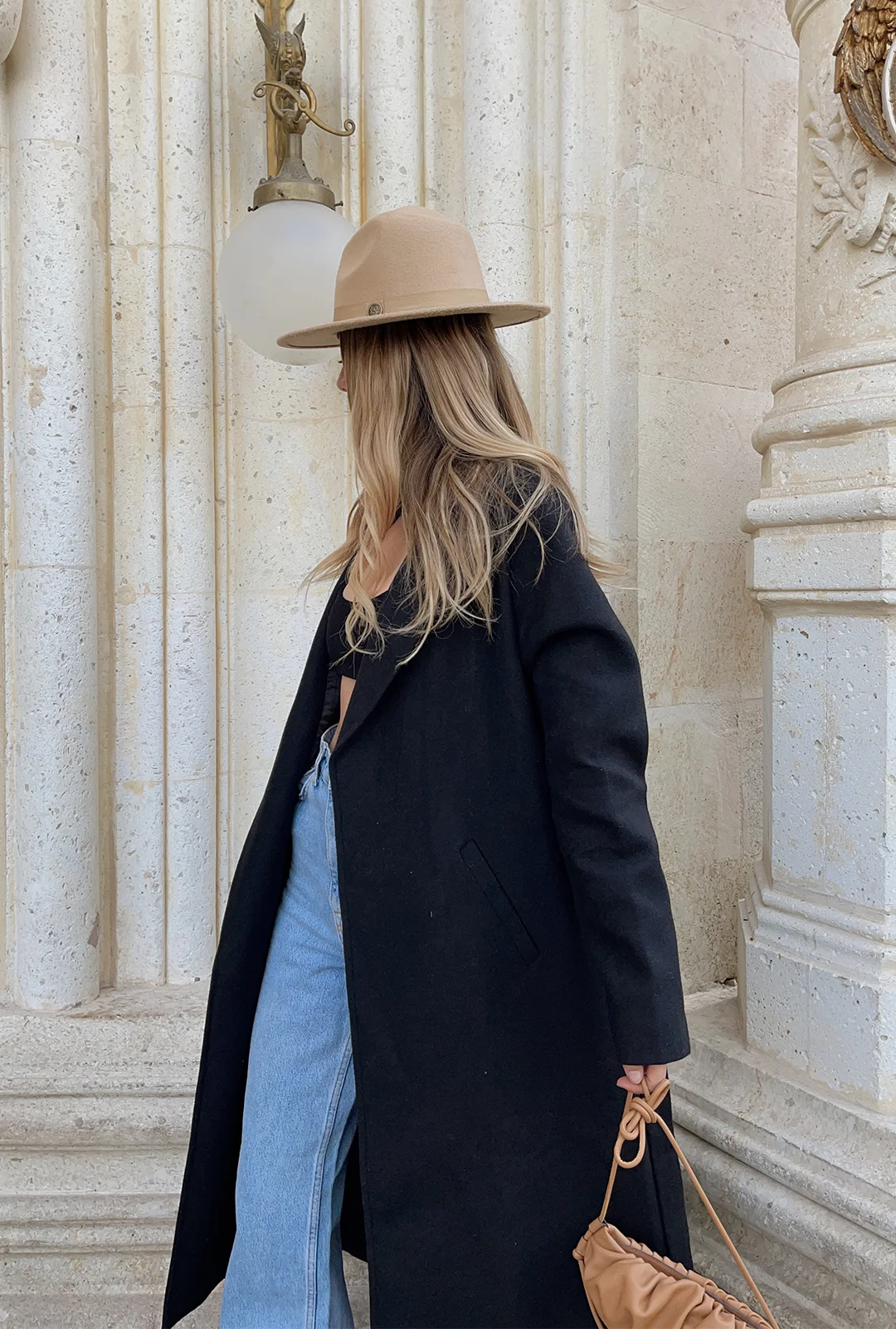 Black Kasha Coat ATE1892 - EYYO TOPTAN